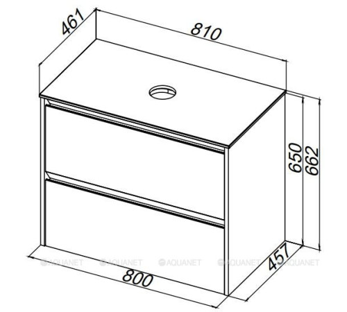 Тумба под раковину Allen Brau Activity 80 см белый матовый/олива браш 1.34012.WM