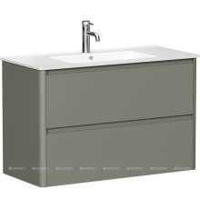 Тумба под раковину Allen Brau Gravity 100 2 ящика олива матовый 1.370010.CGM