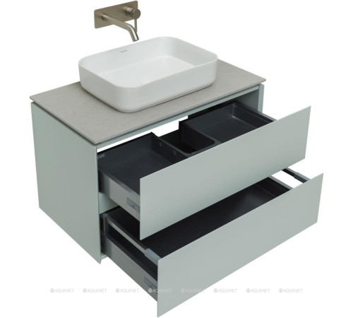 Тумба под раковину Allen Brau INFINITY 85 см белый папирус матовый 1.21001.PWM