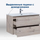 Тумба под раковину Aquanet Алвита New 60 подвесная 2 ящика дуб веллингтон белый 00277513