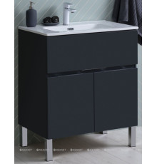 Тумба под раковину Aquanet Алвита New 70 напольная 1 ящик 2 двери антрацит 00303900