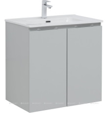 Тумба под раковину Aquanet Алвита New 70 подвесная 2 двери серый 00303903