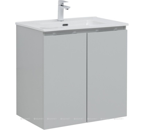 Тумба под раковину Aquanet Алвита New 70 подвесная 2 двери серый 00303903