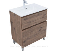 Тумба под раковину Aquanet Алвита New 70 напольная 2 ящика дуб веллингтон табак 00344128