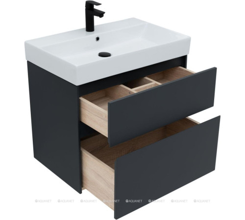 Тумба под раковину Aquanet Бруклин 70 антрацит матовый 00310141