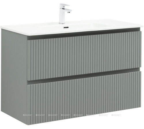 Тумба под раковину Aquanet Джейн 100 Flat мисти грин 00335436
