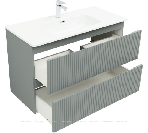 Тумба под раковину Aquanet Джейн 100 Flat мисти грин 00335436