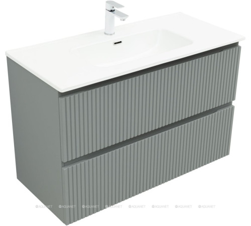 Тумба под раковину Aquanet Джейн 100 Flat мисти грин 00335436