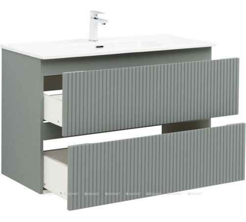 Тумба под раковину Aquanet Джейн 100 Flat мисти грин 00335436