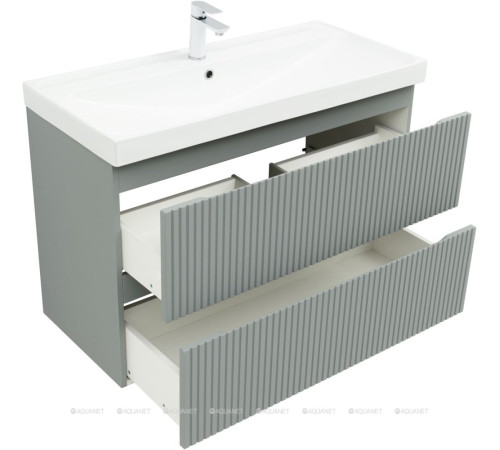 Тумба под раковину Aquanet Джейн 100 Flat мисти грин 00335436