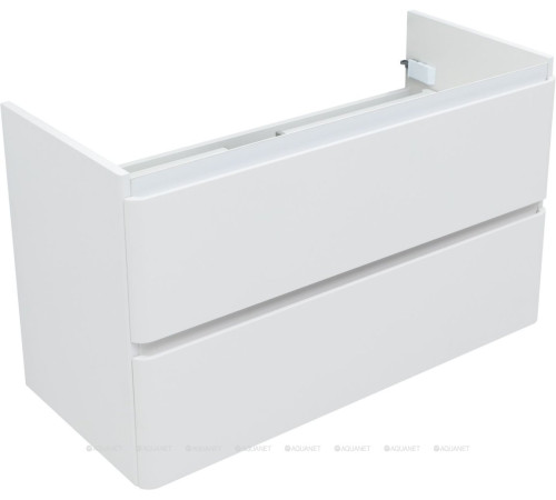 Тумба под раковину Aquanet Эмбер 105 2 ящика белый матовый 00330469