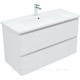 Тумба под раковину Aquanet Эмбер 105 2 ящика белый матовый 00330469