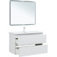 Тумба под раковину Aquanet Эмбер 105 2 ящика белый матовый 00330469