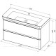 Тумба под раковину Aquanet Эмбер 105 2 ящика белый матовый 00330469