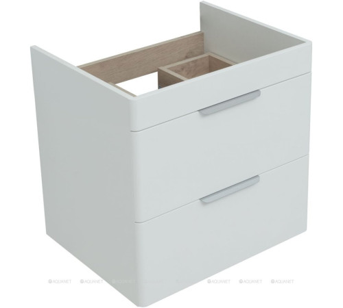 Тумба под раковину Aquanet Ирис new 60 подвесная 2 ящика белый глянец 00310144