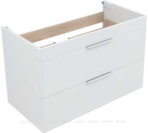 Тумба под раковину Aquanet Ирис new 90 подвесная 2 ящика белый глянец 00336311