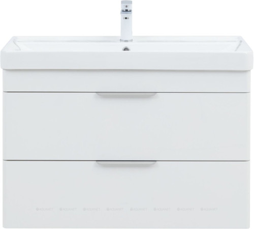 Тумба под раковину Aquanet Ирис new 90 подвесная 2 ящика белый глянец 00336311