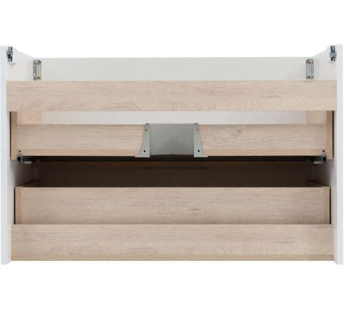 Тумба под раковину Aquanet Ирис new 90 подвесная 2 ящика белый глянец 00336311