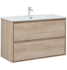 Тумба под раковину Aquanet Милан 100 дуб светлый 00336385
