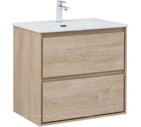 Тумба под раковину Aquanet Милан 70 см дуб светлый подвесная 00336383