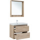 Тумба под раковину Aquanet Милан 80 см дуб светлый подвесная 00336384