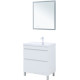 Тумба под раковину Aquanet Нота New 75 напольная 2 ящика белый глянец 00344144