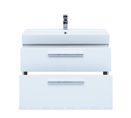 Тумба под раковину Aquanet Nova 85 2 ящика Slim Synergy белый глянец 00249920