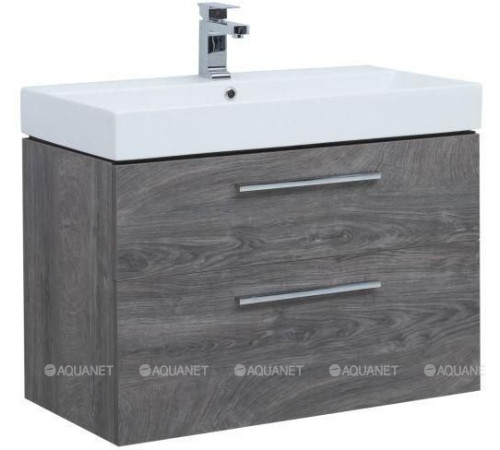 Тумба под раковину Aquanet Nova 85 2 ящика Slim Synergy дуб рошелье 00249921