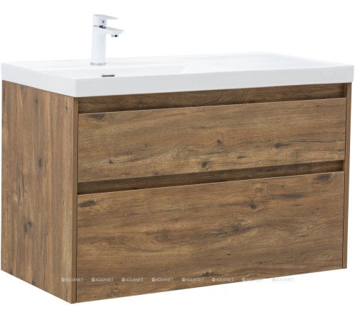 Тумба под раковину Aquanet Nova Lite 2.0 100 L 2 ящика дуб рустикальный 00346320