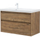 Тумба под раковину Aquanet Nova Lite 2.0 100 L 2 ящика дуб рустикальный 00346320