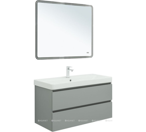 Тумба под раковину Aquanet Вега 2.0 100 2 ящика мисти грин 00337957