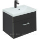 Тумба под раковину Aquanet Верона 50 подвесная черный матовый 00272430