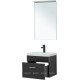 Тумба под раковину Aquanet Верона 50 подвесная черный матовый 00272430