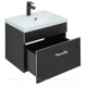 Тумба под раковину Aquanet Верона 50 подвесная черный матовый 00272430
