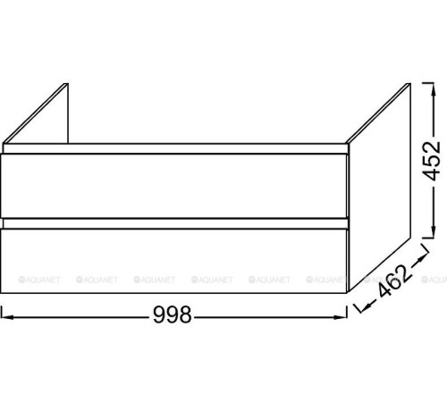Тумба под раковину Jacob Delafon Madeleine 100 см черный матовый EB1318-J53