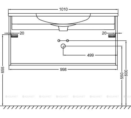 Тумба под раковину Jacob Delafon Madeleine 100 см черный матовый EB1318-J53