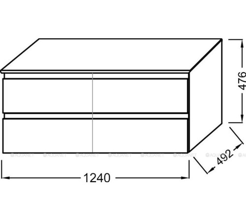 Тумба со столешницей Jacob Delafon Madeleine 120 см с подсветкой серый матовый EB2085-J54