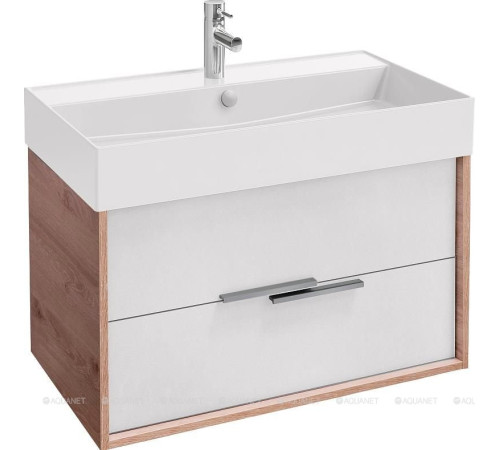 Тумба под раковину Jacob Delafon Vivienne 80 см дуб давос натуральный/белый блестящий EB1667-E75-J5