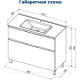 Тумба с раковиной Aquanet Алвита new 100 (Flat) напольная 2 ящика белый матовый 00345671