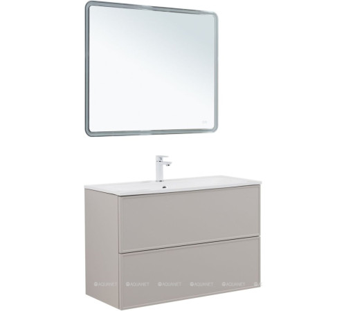 Тумба с раковиной Aquanet Арт 100 бежевый 00345814