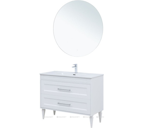 Тумба с раковиной Aquanet Бостон new 100 (Flat) белый сатин 00345363