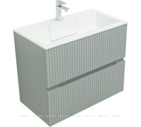 Тумба с раковиной Aquanet Джейн 80 мисти грин раковина Фортуна 00332519