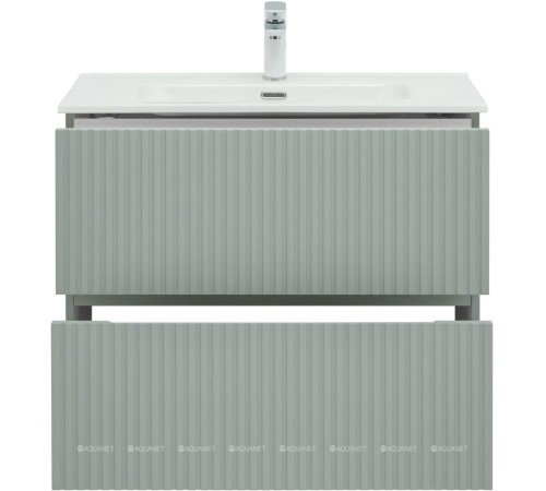 Тумба с раковиной Aquanet Джейн 80 мисти грин раковина Фортуна 00332519