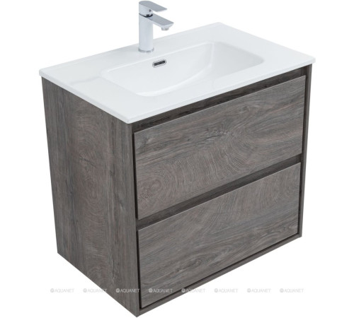 Тумба с раковиной Aquanet Милан 70 дуб рошелье 00340158