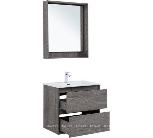 Тумба с раковиной Aquanet Милан 70 дуб рошелье 00340158