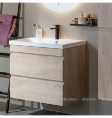 Тумба с раковиной Aquanet Нота New 58 дуб светлый 00335880