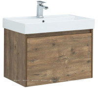 Тумба с раковиной Aquanet Nova Lite 75 1+1 ящик дуб рустикальный 00254696