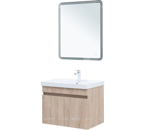 Тумба с раковиной Aquanet Оптима 70 дуб светлый 00345357