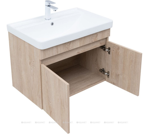 Тумба с раковиной Aquanet Оптима 70 дуб светлый 00345357