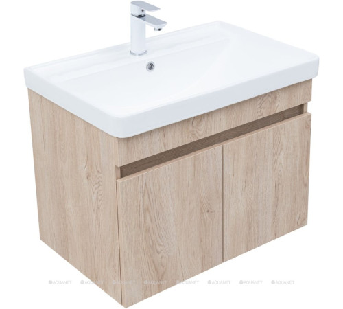 Тумба с раковиной Aquanet Оптима 70 дуб светлый 00345357